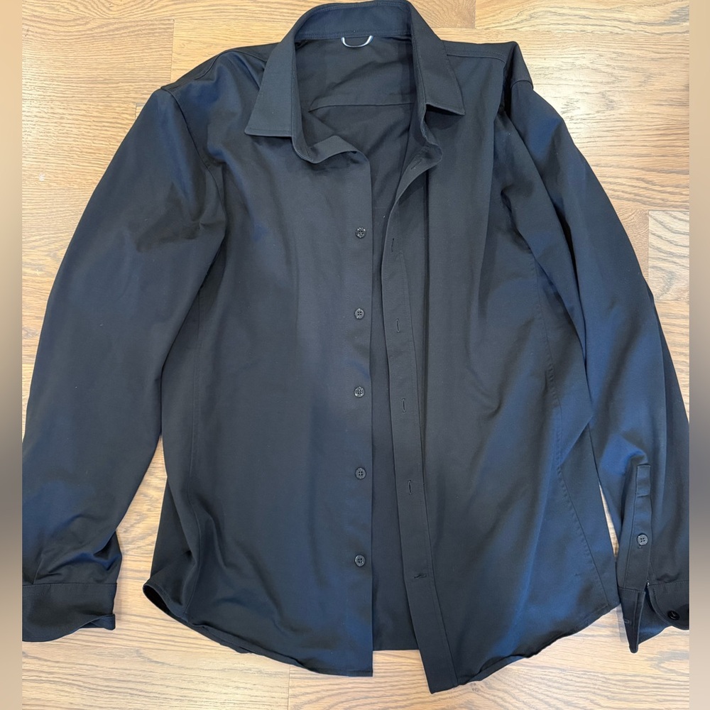 Kit and Ace Men Court Stretch Long Sleeve Black Medium